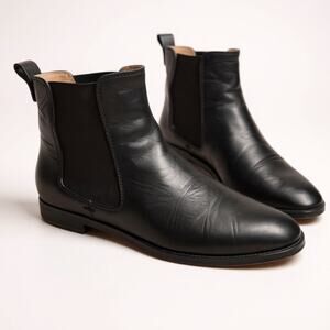 Women’s Stuart Weitzman Leather Chelsea Boots 8 Black Leather